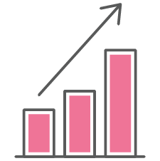 Bar graph symbolizing ROI and growth