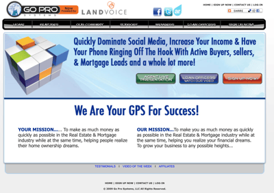 Old Go Pro Systems website